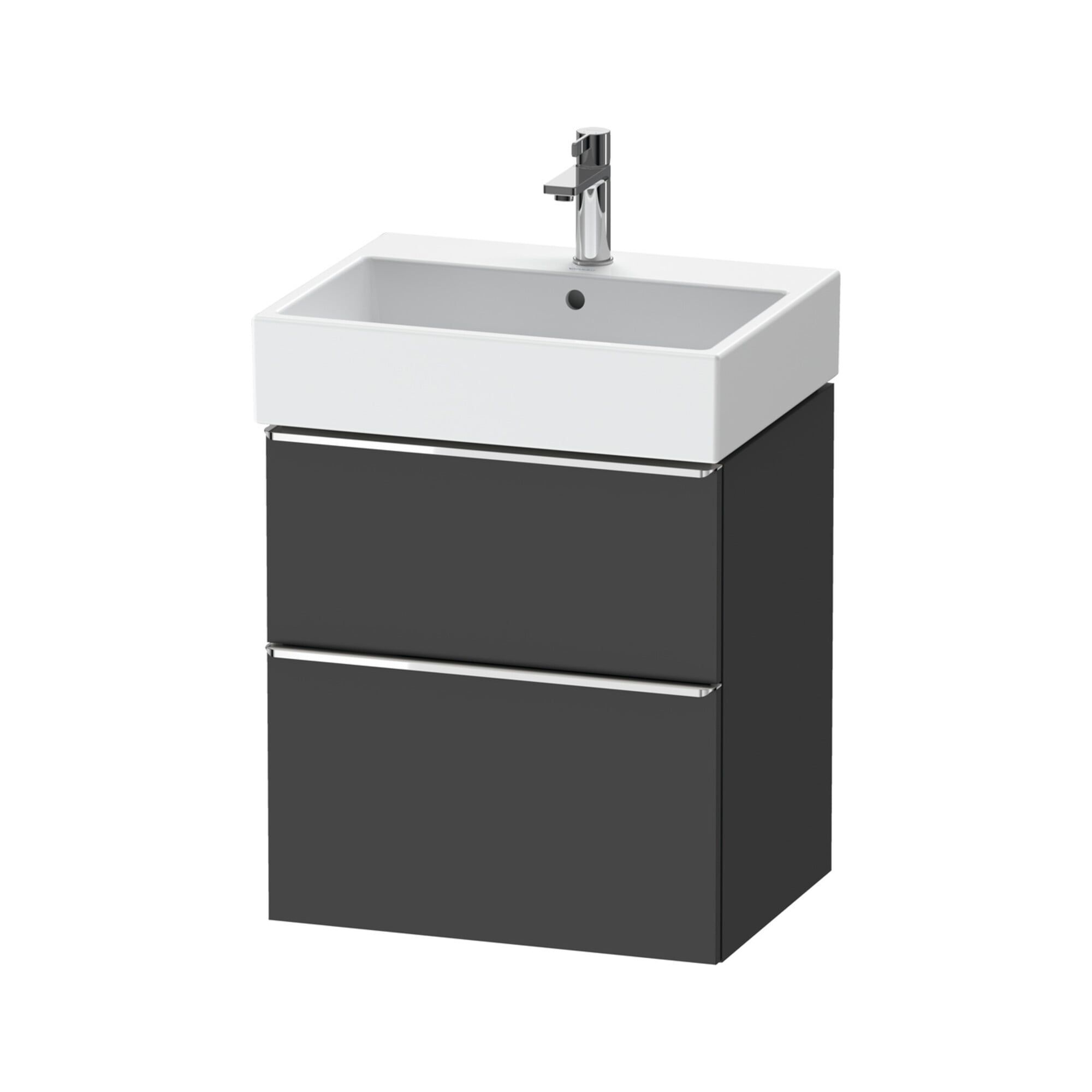 Duravit Waschtischunterschrank D-Neo 58,4x44,2cm, chr/Gra m, 1 Kast, 1 Ausz.