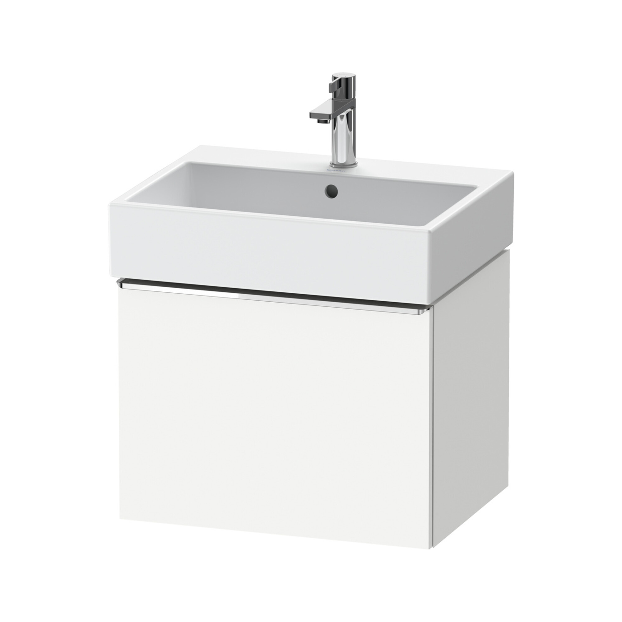 Duravit Waschtischunterschrank D-Neo 58,4x44,2cm, chr/we ma, 1 Ausz., wandhängend