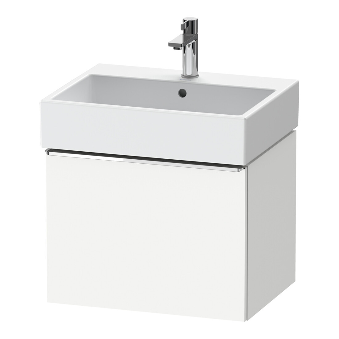 Duravit Waschtischunterschrank D-Neo 58,4x44,2cm, chr/we ma, 1 Ausz., wandhängend
