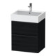 Duravit Waschtischunterschrank D-Neo 58,4x44,2cm, sw/Ei s, 1 Schubk., 1 Ausz.-1