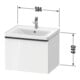 Duravit Waschtischunterschrank D-Neo 58,4x45,2x44cm, 1 A, wd, b geb/Gra ma