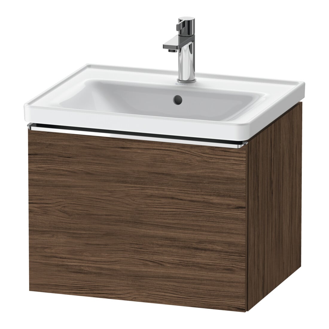 Duravit Waschtischunterschrank D-Neo 58,4x45,2x44cm, 1 A, wd, chr/Nussb dkl.