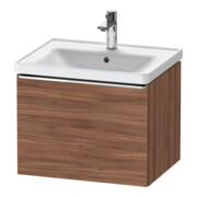 Duravit Waschtischunterschrank D-Neo 58,4x45,2x44cm, 1 A, wd, chr/Nussb Nat