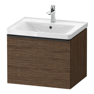 Duravit Waschtischunterschrank D-Neo 58,4x45,2x44cm, 1 A, wd, sw/Nuss dkl.