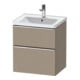 Duravit Waschtischunterschrank D-Neo 58,4x45,2x62,5cm, 1 Schubk., chr/Leinen-1