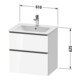 Duravit Waschtischunterschrank D-Neo 61x46,2cm, b geb/Ei N, 1 Kast, 1 Ausz.