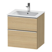 Duravit Waschtischunterschrank D-Neo 61x46,2cm, ch/Ei Nat, 1 Schubk., 1 Ausz.