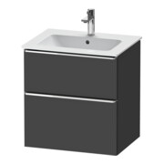 Duravit Waschtischunterschrank D-Neo 61x46,2cm, chr/Gra m, 1 Schubk., 1 Ausz.