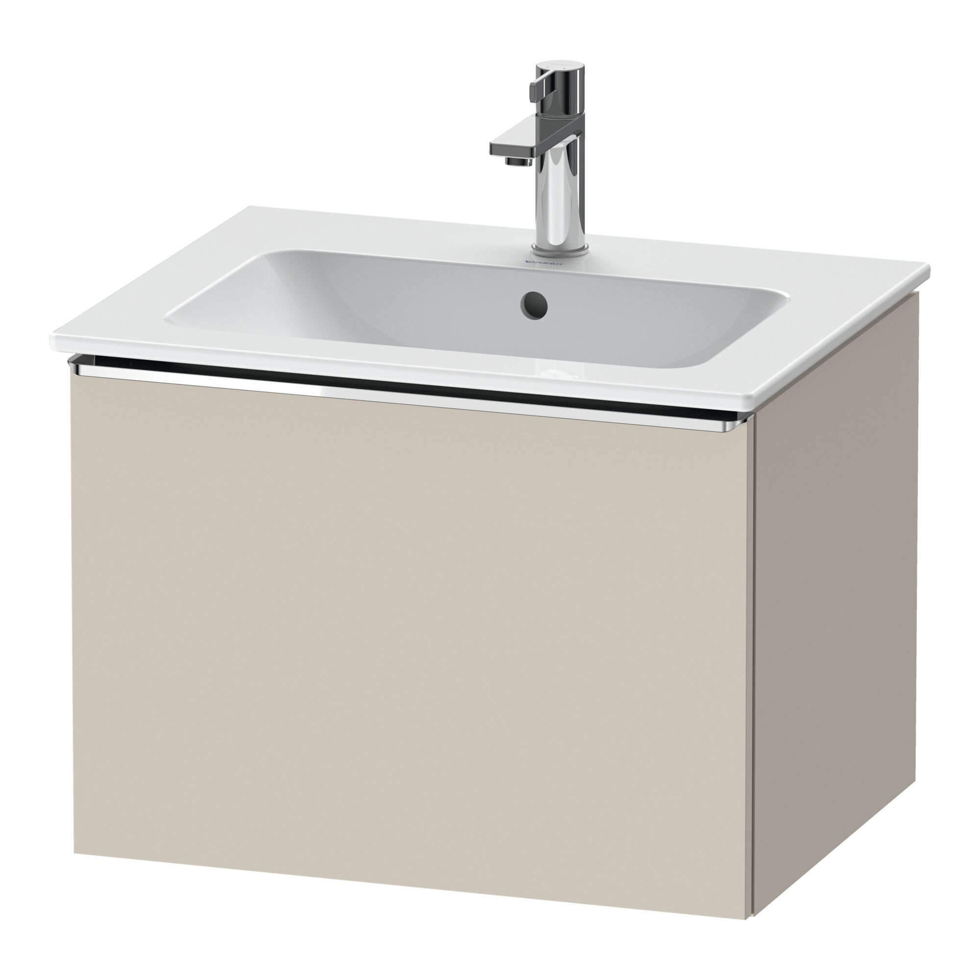 Duravit Waschtischunterschrank D-Neo 61x46,2cm, chr/Taup ma, 1 Ausz., wandhängend