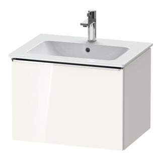 Duravit Waschtischunterschrank D-Neo 61x46,2cm, chr/we hgl, 1 Ausz., wandhängend