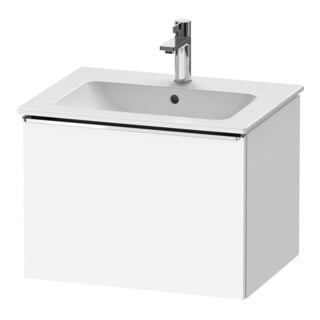 Duravit Waschtischunterschrank D-Neo 61x46,2cm, chr/we ma, 1 Ausz., wandhängend