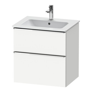 Duravit Waschtischunterschrank D-Neo 61x46,2cm, chr/we ma, 1 Schubk., 1 Ausz.