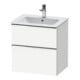 Duravit Waschtischunterschrank D-Neo 61x46,2cm, chr/we ma, 1 Schubk., 1 Ausz.-1