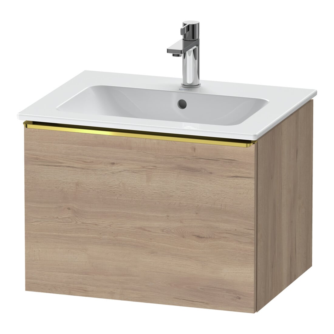 Duravit Waschtischunterschrank D-Neo 61x46,2cm, g pol/Ei ma, 1 Ausz., wandhängend