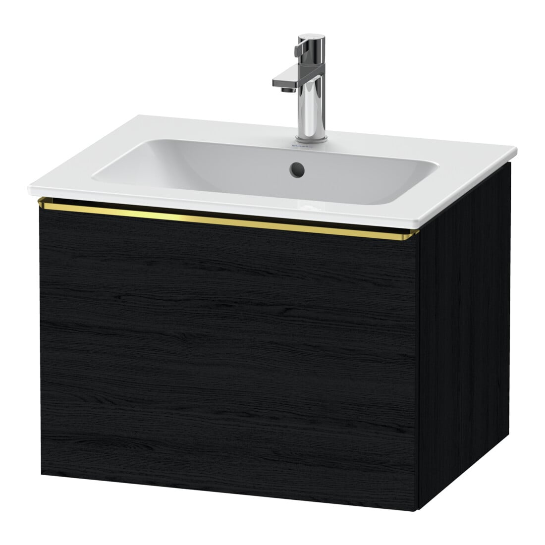 Duravit Waschtischunterschrank D-Neo 61x46,2cm, g pol/Ei sw, 1 Ausz., wandhängend