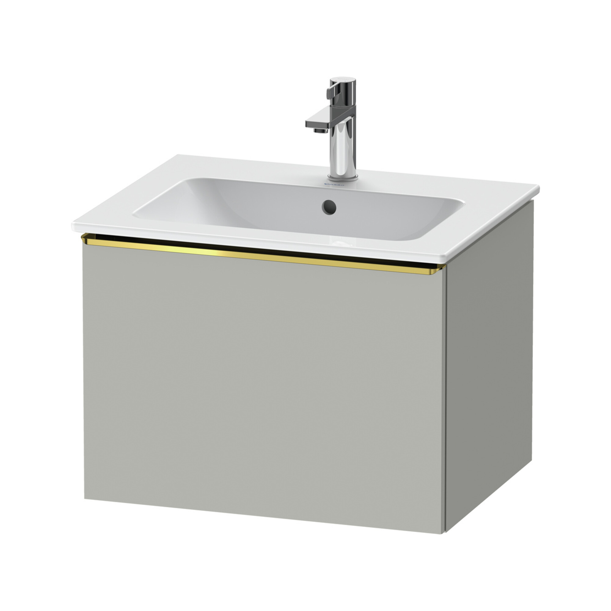 Duravit Waschtischunterschrank D-Neo 61x46,2cm, g pol/grau ma, 1 Ausz., wandhängend