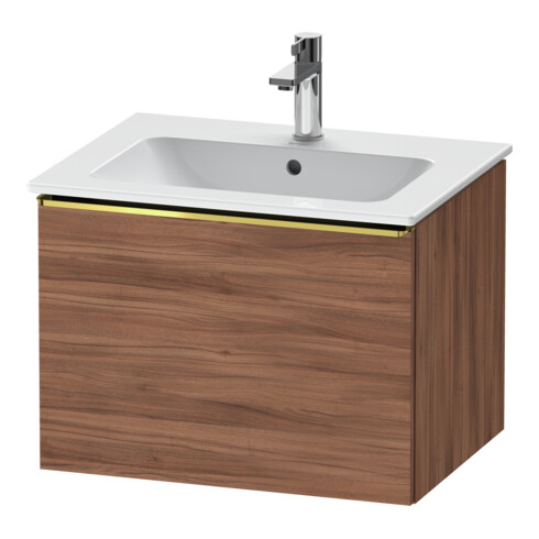 Duravit Waschtischunterschrank D-Neo 61x46,2cm, g pol/Nu Nat, 1 Ausz., wandhängend