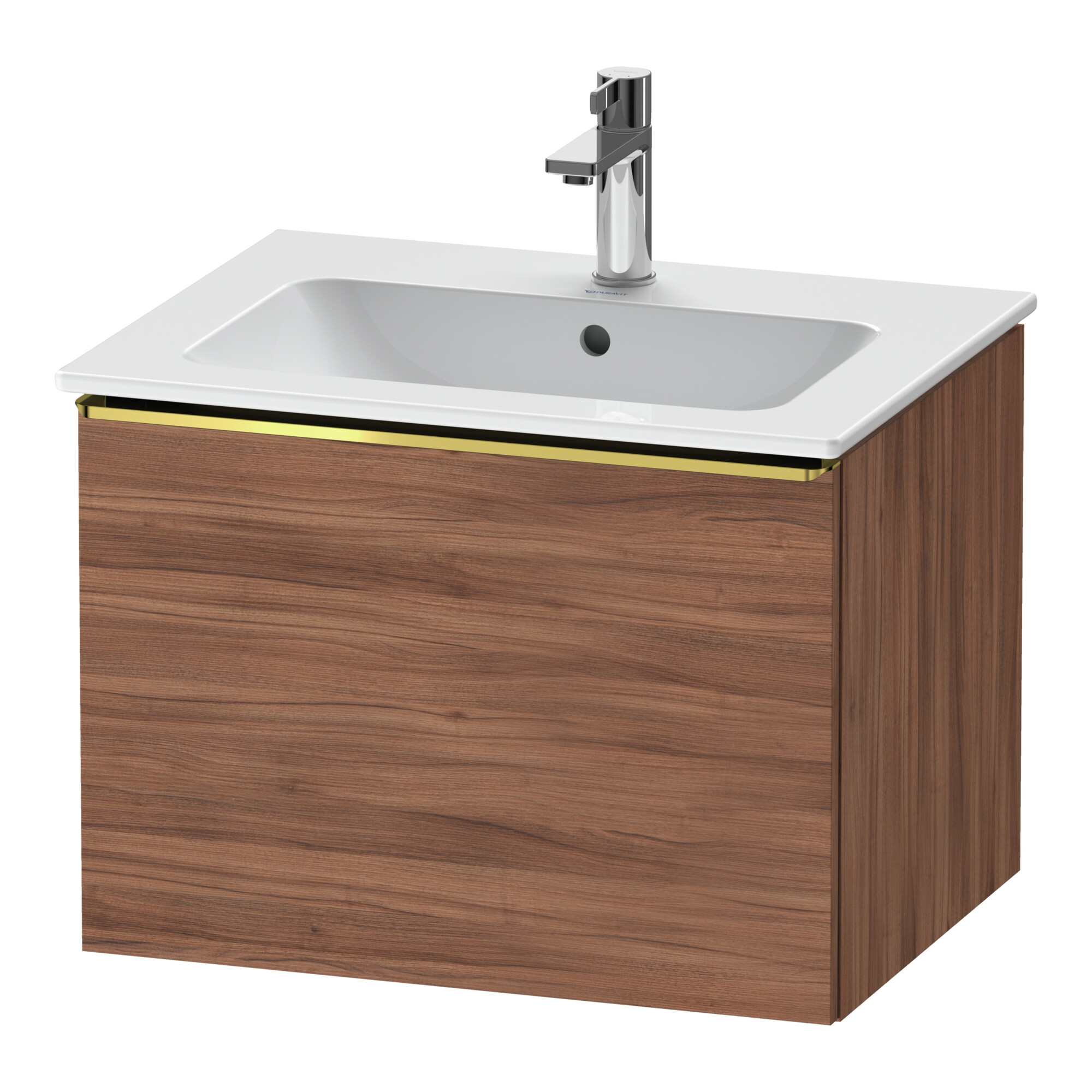 Duravit Waschtischunterschrank D-Neo 61x46,2cm, g pol/Nu Nat, 1 Ausz., wandhängend