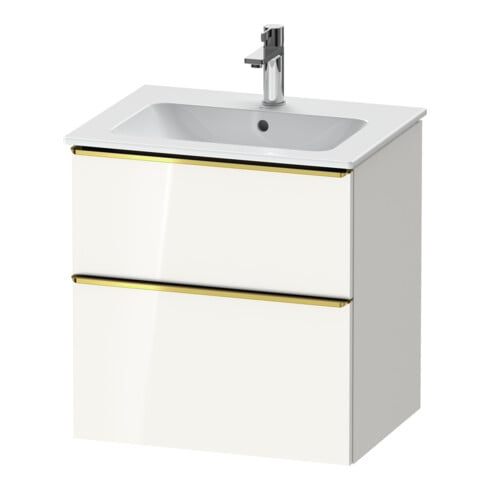 Duravit Waschtischunterschrank D-Neo 61x46,2cm, g pol/w g, 1 Schubk., 1 Ausz.