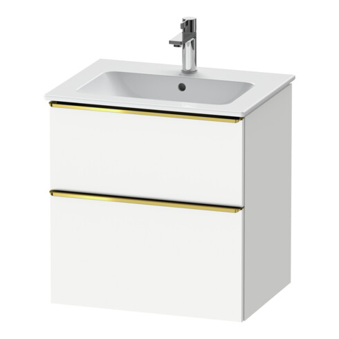 Duravit Waschtischunterschrank D-Neo 61x46,2cm, g pol/w m, 1 Schubk., 1 Ausz.