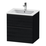 Duravit Waschtischunterschrank D-Neo 61x46,2cm, sw/Ei sw, 1 Schubk., 1 Ausz.