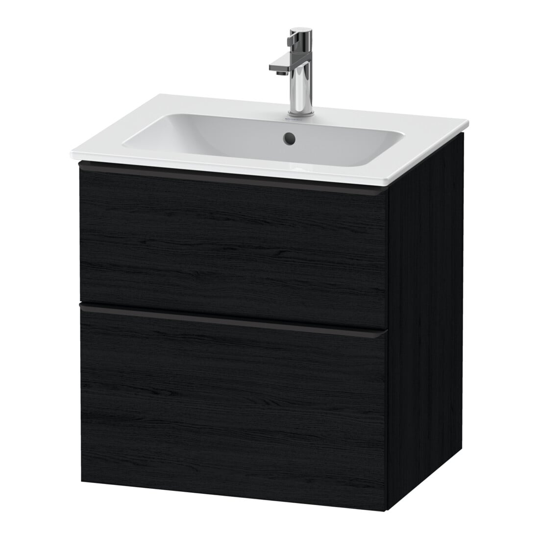 Duravit Waschtischunterschrank D-Neo 61x46,2cm, sw/Ei sw, 1 Schubk., 1 Ausz.