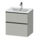 Duravit Waschtischunterschrank D-Neo 61x46,2cm, sw/gr ma, 1 Schubk., 1 Ausz.-1