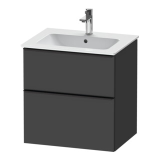 Duravit Waschtischunterschrank D-Neo 61x46,2cm, sw/Grap m, 1 Schubk., 1 Ausz.