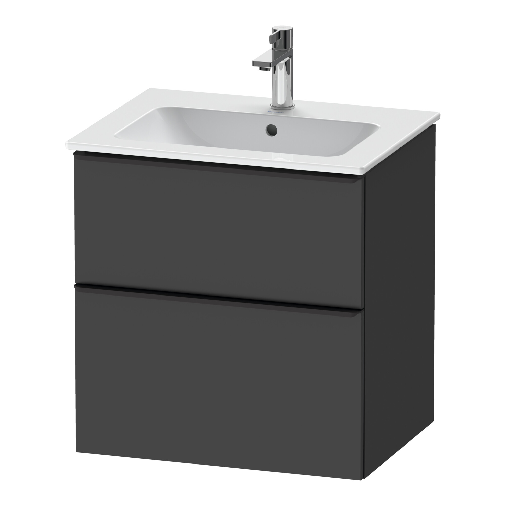 Duravit Waschtischunterschrank D-Neo 61x46,2cm, sw/Grap m, 1 Schubk., 1 Ausz.