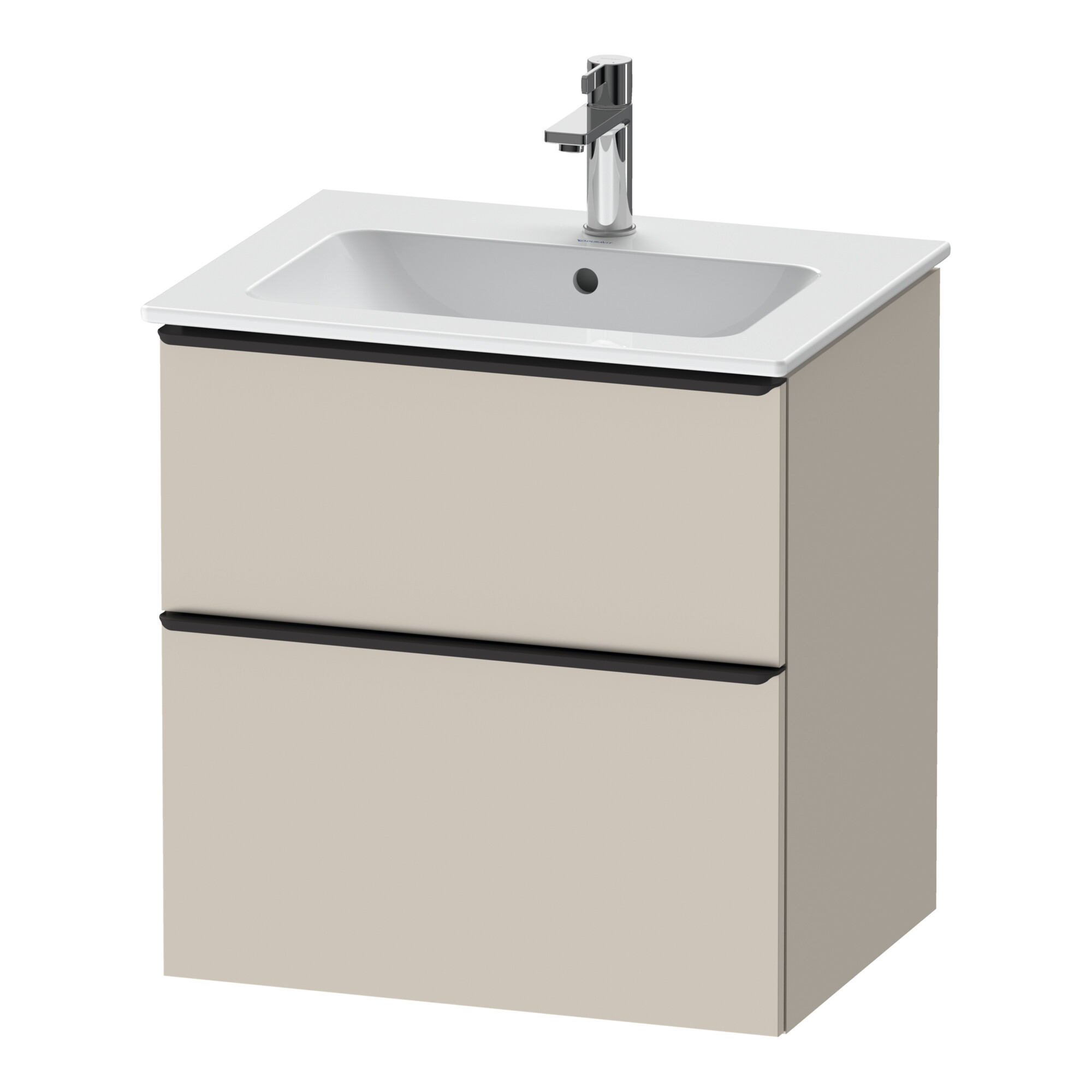 Duravit Waschtischunterschrank D-Neo 61x46,2cm, sw/Taup m, 1 Schubk., 1 Ausz.
