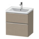 Duravit Waschtischunterschrank D-Neo 63,4x45,2cm, ch/Lein, 1 Schubk., 1 Ausz.-1