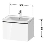 Duravit Waschtischunterschrank D-Neo 63,4x45,2cm, chr/Grap ma, 1 Ausz., wandhängend-4