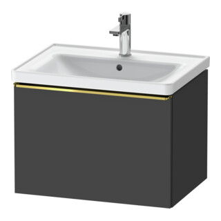 Duravit Waschtischunterschrank D-Neo 63,4x45,2cm, g pol/gra m, 1 Ausz., wandhängend