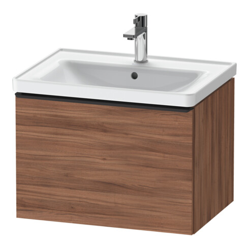 Duravit Waschtischunterschrank D-Neo 63,4x45,2cm, sw/Nuss Nat, 1 Ausz., wandhängend