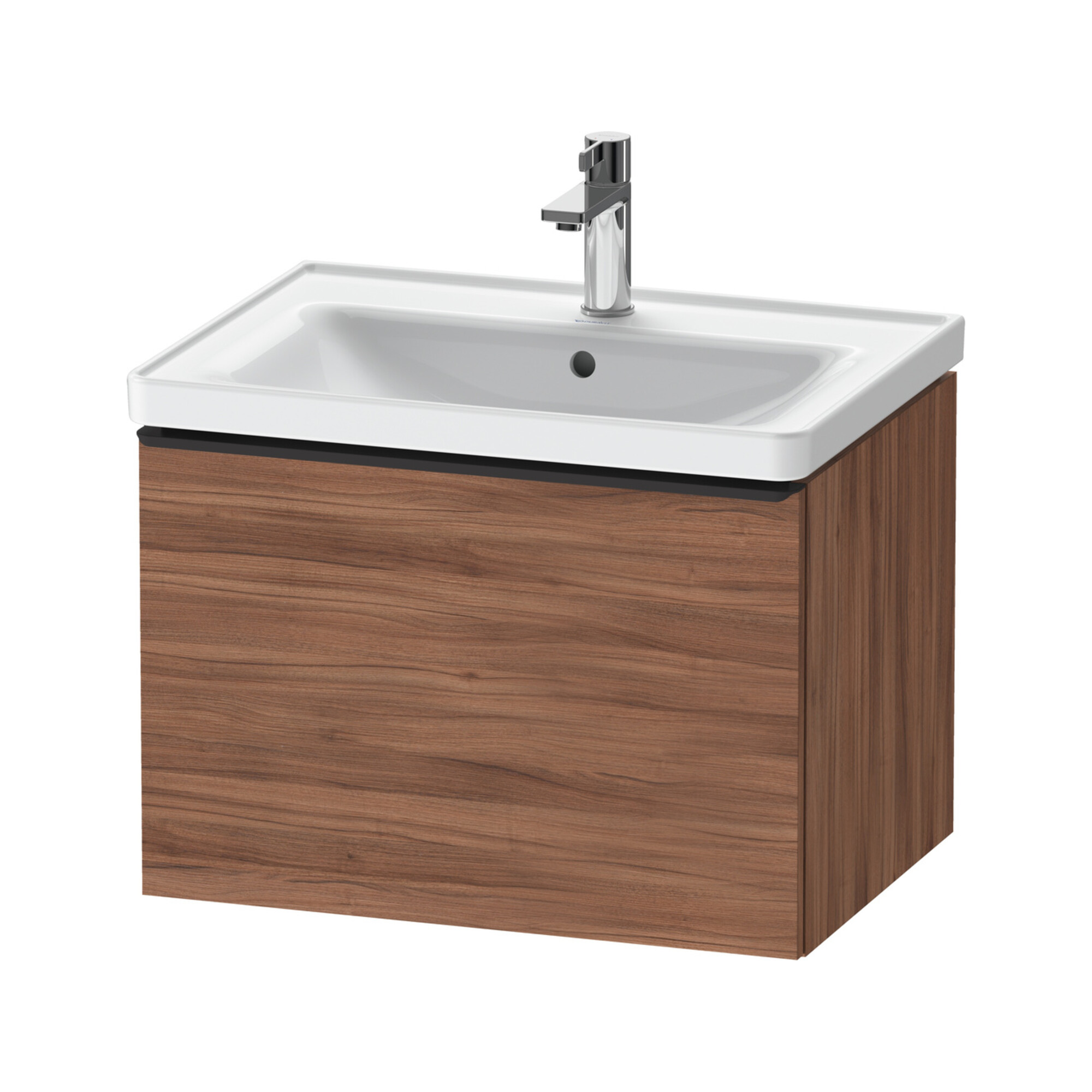 Duravit Waschtischunterschrank D-Neo 63,4x45,2cm, sw/Nuss Nat, 1 Ausz., wandhängend