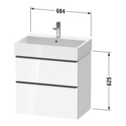 Duravit Waschtischunterschrank D-Neo 68,4x44,2cm, b geb/Gra m, 1 Kast, 1 A-4