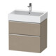 Duravit Waschtischunterschrank D-Neo 68,4x44,2cm, ch/Lein, 1 Schubk., 1 Ausz.-1