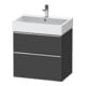 Duravit Waschtischunterschrank D-Neo 68,4x44,2cm, chr/Gra m, 1 Kast, 1 Ausz.-1