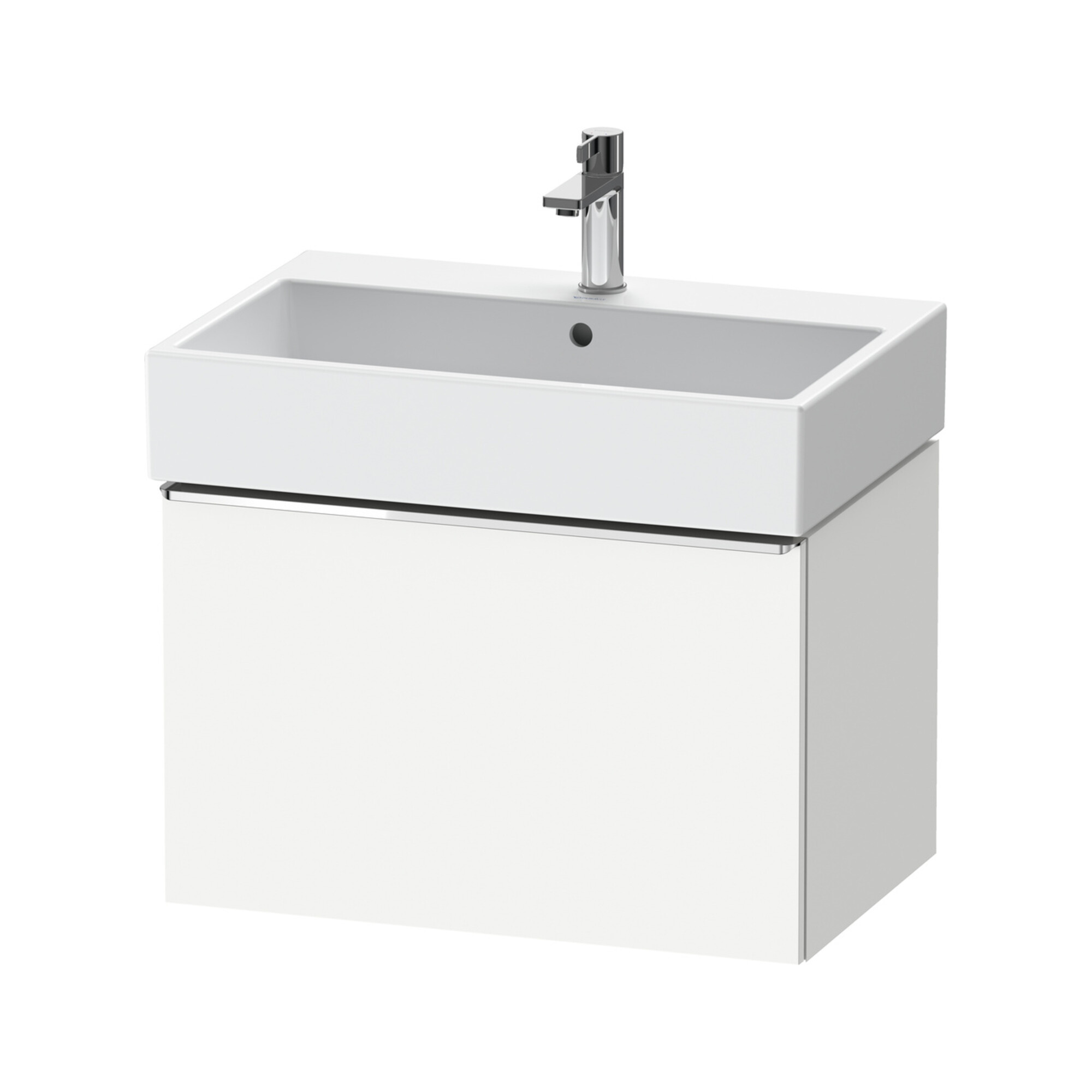 Duravit Waschtischunterschrank D-Neo 68,4x44,2cm, chr/we ma, 1 Ausz., wandhängend