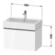 Duravit Waschtischunterschrank D-Neo 68,4x44,2cm, ES geb/Gra m, 1 A, wandhängend