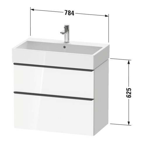 Duravit Waschtischunterschrank D-Neo 78,4x44,2cm, ch/Bas m, 1 Kast, 1 Ausz.
