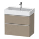 Duravit Waschtischunterschrank D-Neo 78,4x44,2cm, ch/Lein, 1 Schubk., 1 Ausz.-1