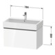Duravit Waschtischunterschrank D-Neo 78,4x44,2cm, ES geb/Gra m, 1 A, wandhängend