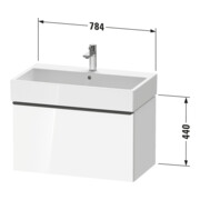 Duravit Waschtischunterschrank D-Neo 78,4x44,2cm, g pol/Tau m, 1 Ausz., wandhängend-2