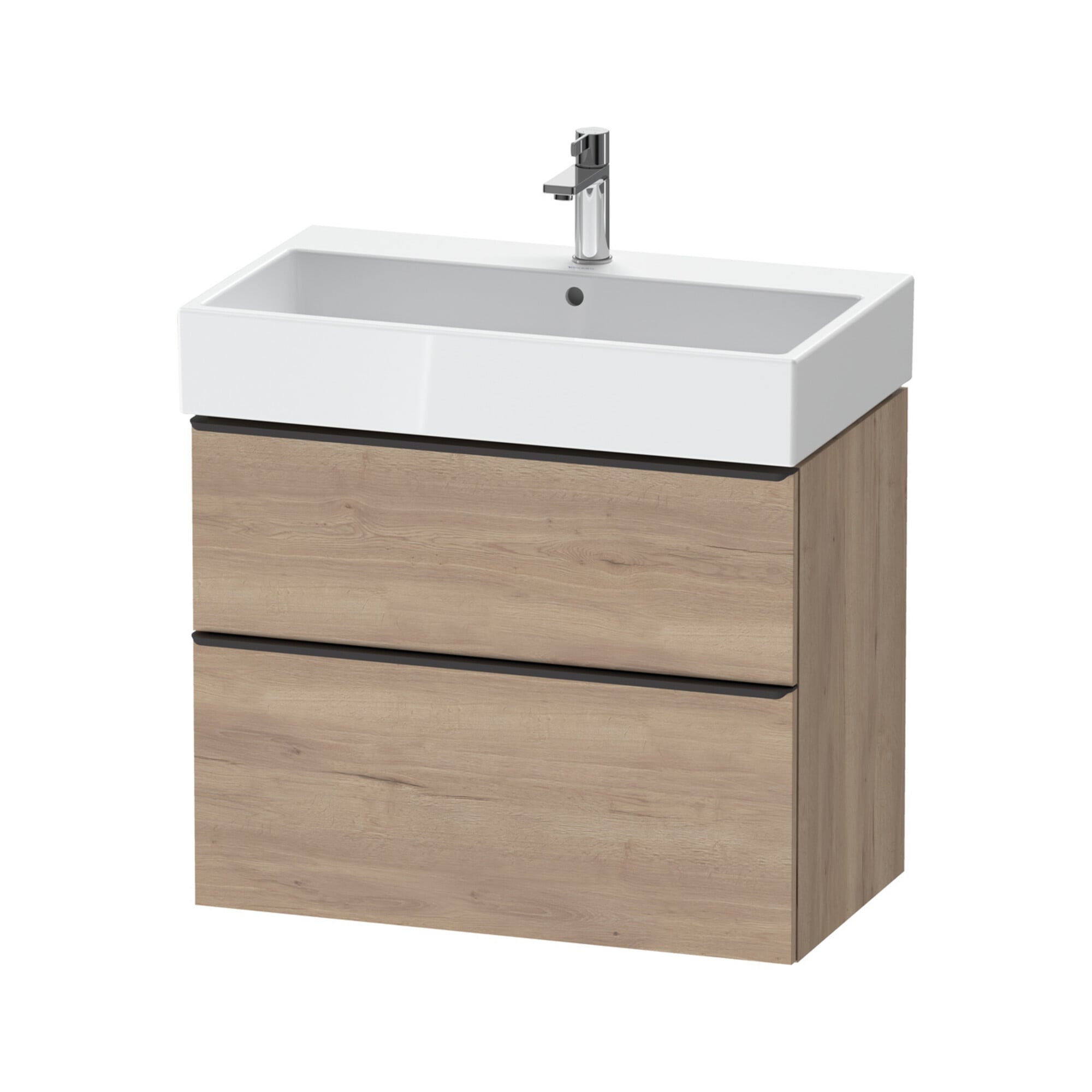 Duravit Waschtischunterschrank D-Neo 78,4x44,2cm, sw/Ei ma, 1 Kast, 1 Ausz.