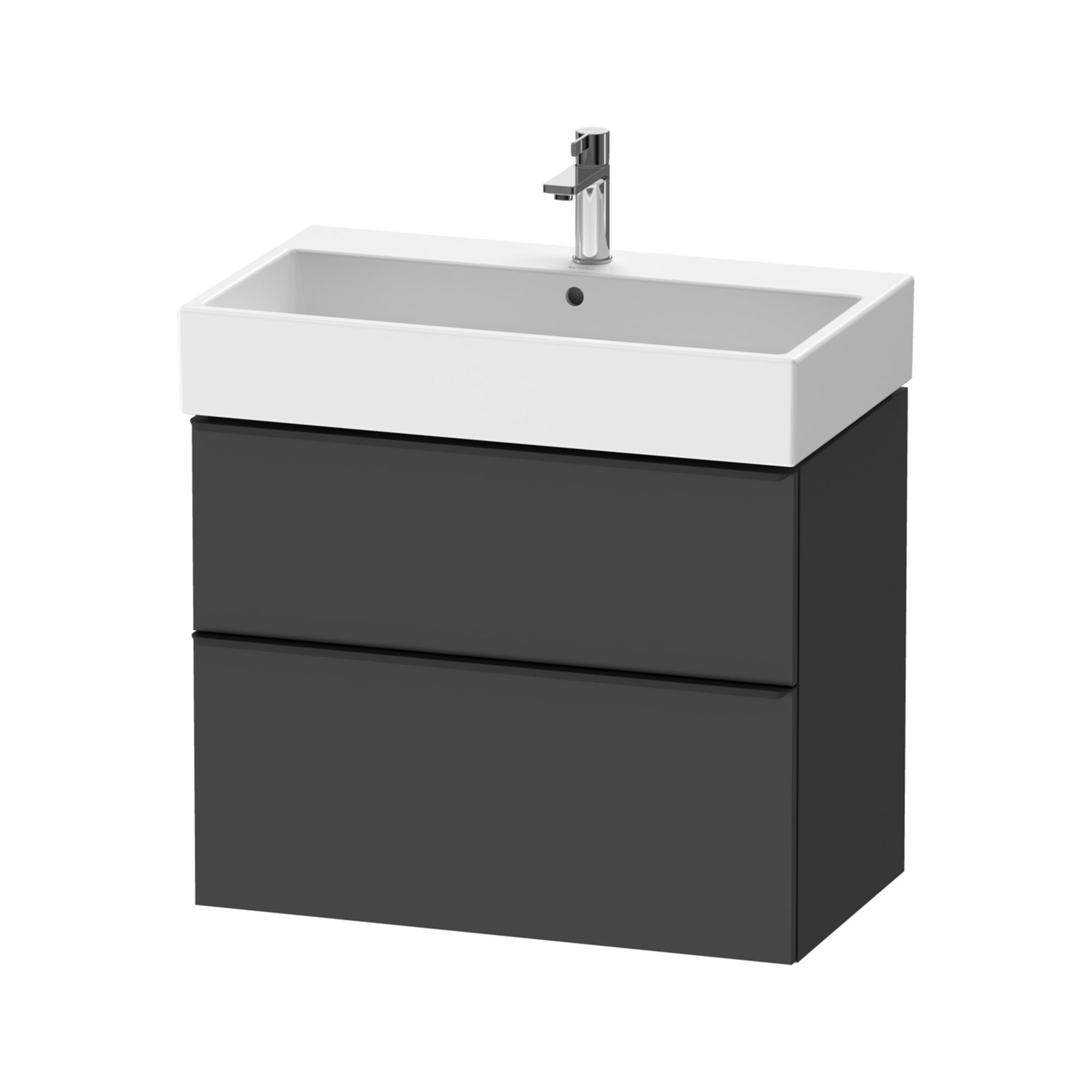 Duravit Waschtischunterschrank D-Neo 78,4x44,2cm, sw/Grap m, 1 Kast, 1 Ausz.