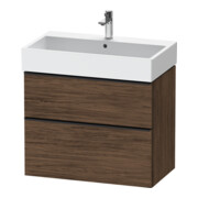 Duravit Waschtischunterschrank D-Neo 78,4x44,2cm, sw/Nuss d, 1 Kast, 1 Ausz.-1