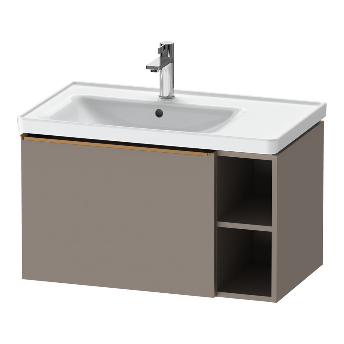 Duravit Waschtischunterschrank D-Neo 78,4x45,2cm, 1 A, B L, b geb/Basalt ma