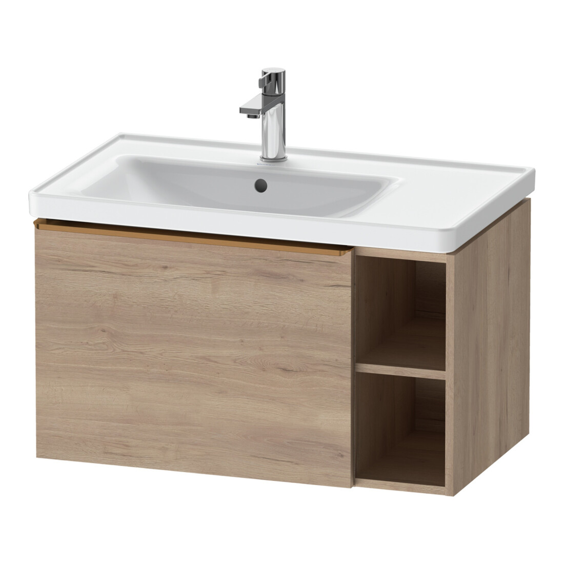 Duravit Waschtischunterschrank D-Neo 78,4x45,2cm, 1 A, B L, b geb/Eiche marm.