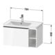 Duravit Waschtischunterschrank D-Neo 78,4x45,2cm, 1 A, B L, bron geb/Eiche sw